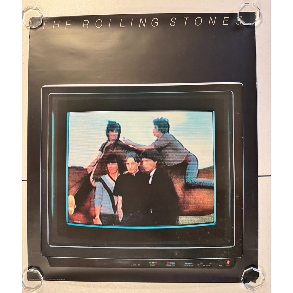 1981 Rolling Stones Promo Poster Atlantic Records TV Image Vintage Original 24"